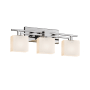 Justice Design Group Fusion 26" Aero 3 Light LED Vanity Light Polished Chrome