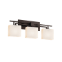 Justice Design Group Fusion 26" Aero 3 Light LED Vanity Light Dark Bronze