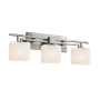 Justice Design Group Fusion 26" Aero 3 Light LED Vanity Light Brushed Nickel