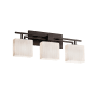 Justice Design Group Fusion 26" Aero 3 Light LED Vanity Light Dark Bronze