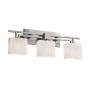 Justice Design Group Fusion 26" Aero 3 Light LED Vanity Light Brushed Nickel