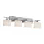 Justice Design Group Fusion 36" Aero 4 Light Vanity Light Polished Chrome