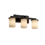 Justice Design Group Fusion 21" Dakota 3 Light Bathroom Vanity Light Dark Bronze