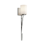 Justice Design Group Fusion 4.5" Sabre Single Light Bathroom Sconce with Opal Shade Polished Chrome