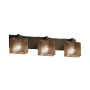 Justice Design Group Fusion 27" Modular 3 Light Vanity Light Dark Bronze