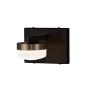 Justice Design Group Fusion 5" Tall LED Bathroom Sconce Matte Black / Brass