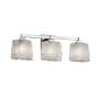 Justice Design Group Veneto Luce 24.5" Regency 3 Light LED Vanity Light Polished Chrome