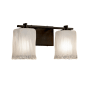 Justice Design Group Veneto Luce 2 Light 15" Wide Bathroom Vanity Light Dark Bronze