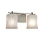 Justice Design Group Veneto Luce 2 Light 15" Wide Bathroom Vanity Light Brushed Nickel
