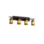 Justice Design Group Veneto Luce 4.5" Cylinder Bathroom Vanity Light Dark Bronze