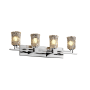 Justice Design Group Veneto Luce 4.5" Cylinder Bathroom Vanity Light Polished Chrome