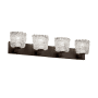 Justice Design Group Veneto Luce 35.25" Bathroom Vanity Light Dark Bronze