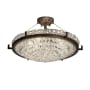 Justice Design Group Veneto Luce Collection 27" Round LED Semi-Flush Ceiling Fixture Dark Bronze
