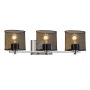 Justice Design Group Wire Mesh 3 Light 27" Wide Bathroom Vanity Light Polished Chrome