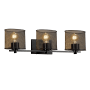 Justice Design Group Wire Mesh 3 Light 27" Wide Bathroom Vanity Light Matte Black