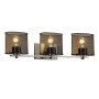 Justice Design Group Wire Mesh 3 Light 27" Wide Bathroom Vanity Light Brushed Nickel