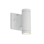 Justice Design Group Portico 2 Light 7" Tall LED Outdoor Wall Sconce Matte White