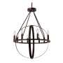 Justice Design Group Orbit 8 Light 24" Wide Taper Candle Chandelier Dark Bronze