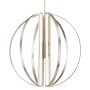 Justice Design Group Liv 4 Light 36" Wide LED Globe Chandelier - Bulb Included Brushed Nickel