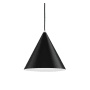 Justice Design Group Conos 14" Wide Pendant Matte Black / White