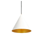 Justice Design Group Conos 14" Wide Pendant Matte White / Gold