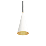 Justice Design Group Conos 7" Wide Mini Pendant Matte White / Gold