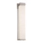 Justice Design Group Porcelina Single Light 36" Tall LED Outdoor Wall Sconce with Faux Porcelain Resin Rectangular Shade Brushed Nickel