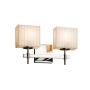 Justice Design Group Porcelina 14.5" Union 2 Light Bath Bar Polished Chrome