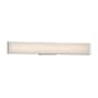 Justice Design Group Porcelina Single Light 28-1/2" Wide Integrated 3000K LED Bath Bar with Wavy Faux Porcelain Resin Shade - ADA Compliant Polished Chrome