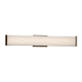 Justice Design Group Porcelina Single Light 28-1/2" Wide Integrated 3000K LED Bath Bar with Wavy Faux Porcelain Resin Shade - ADA Compliant Dark Bronze