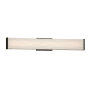 Justice Design Group Porcelina Single Light 28-1/2" Wide Integrated 3000K LED Bath Bar with Wavy Faux Porcelain Resin Shade - ADA Compliant Matte Black