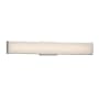 Justice Design Group Porcelina Single Light 28-1/2" Wide Integrated 3000K LED Bath Bar with Wavy Faux Porcelain Resin Shade - ADA Compliant Brushed Nickel