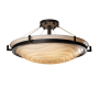 Justice Design Group Porcelina Collection 27" Round Semi-Flush Ceiling Fixture Matte Black