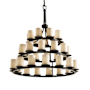 Justice Design Group Limoges 42" Wide Ring Chandelier Matte Black