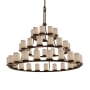 Justice Design Group Limoges 45 Light 3 Tier Chandelier Dark Bronze