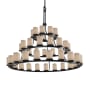 Justice Design Group Limoges 45 Light 3 Tier Chandelier Matte Black