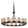 Justice Design Group Limoges 42" Wide Ring Chandelier Dark Bronze / Translucent