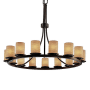 Justice Design Group Limoges 15 Light 1 Tier Chandelier Dark Bronze