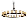 Justice Design Group Limoges 60" Wide Ring Chandelier Dark Bronze