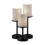 Justice Design Group Dakota 3 Light 16" Tall Table Lamp with Translucent Porcelain Shades Matte Black