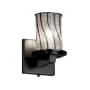 Justice Design Group Wire Glass 5" Bathroom Sconce Matte Black