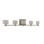 Kalco Clearwater 5 Light 37" Wide ADA Bathroom Vanity Light Satin Nickel