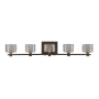 Kalco Clearwater 5 Light 37" Wide ADA Bathroom Vanity Light Vintage Bronze