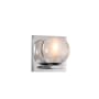 Kalco Corona 5" Tall LED Bathroom Sconce Chrome