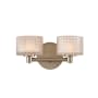 Kalco Willow 2 Light 12" Wide LED Bathroom Vanity Light Satin Nickel
