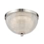 Kalco Portland 10" Wide LED Flush Mount Bowl Ceiling Fixture Polished Nickel