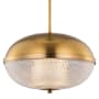 Kalco Portland 16" Wide LED Pendant Winter Brass