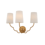 Kalco Sophia 3 Light 14" Tall Wall Sconce New Brass