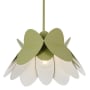 Kalco Flor 18" Wide Pendant White / Green