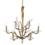 Kalco Venus 6 Light 26" Wide Crystal Candle Style Chandelier Historic Brass